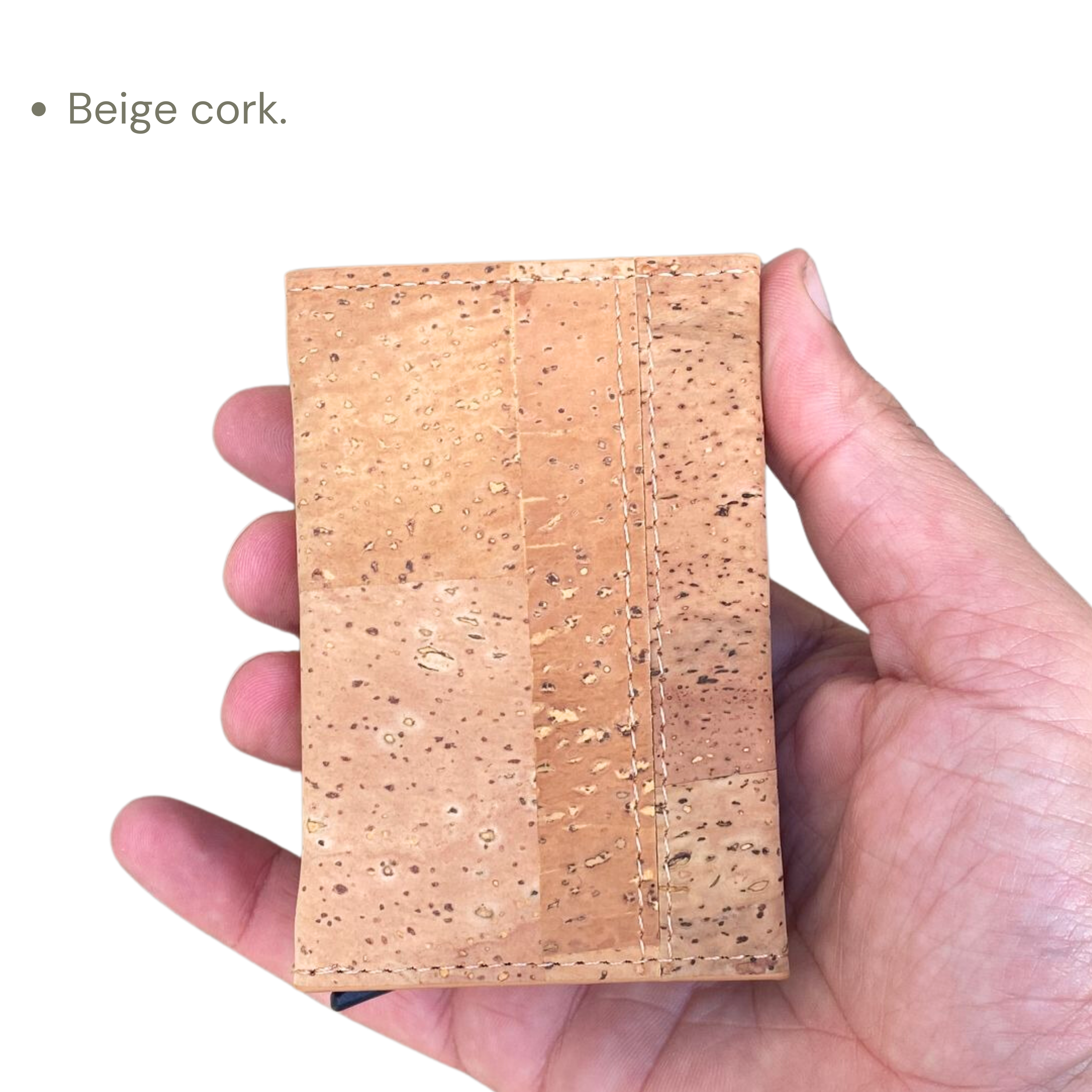 Vegan Cork Wallet with Metallic Card Holder - Sustainable, Slim Design, Handcrafted in Portugal