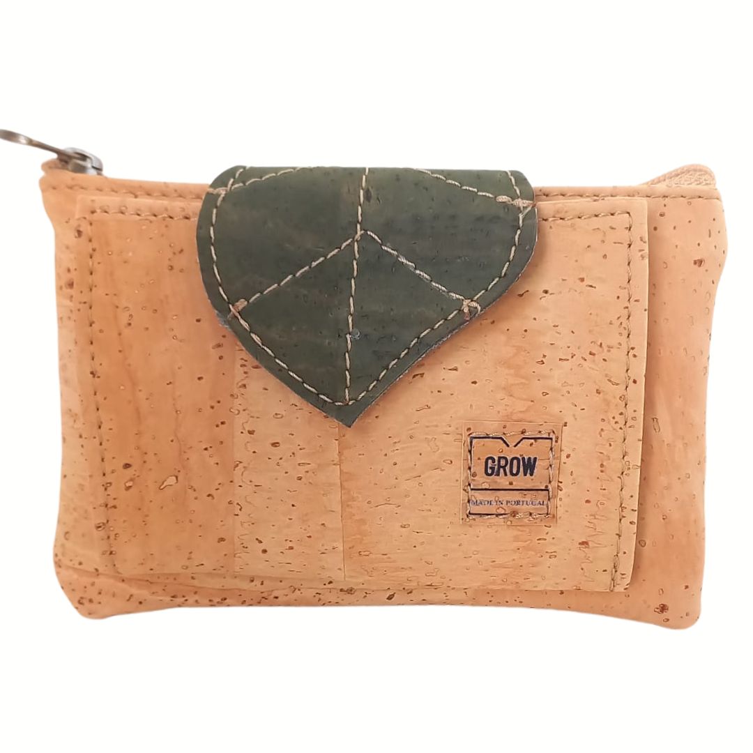 Cork Leaf Wallet, New Collection -  Vegan Leather, Vegan wallet, Eco and Sustainable Product, Vegan Leather,