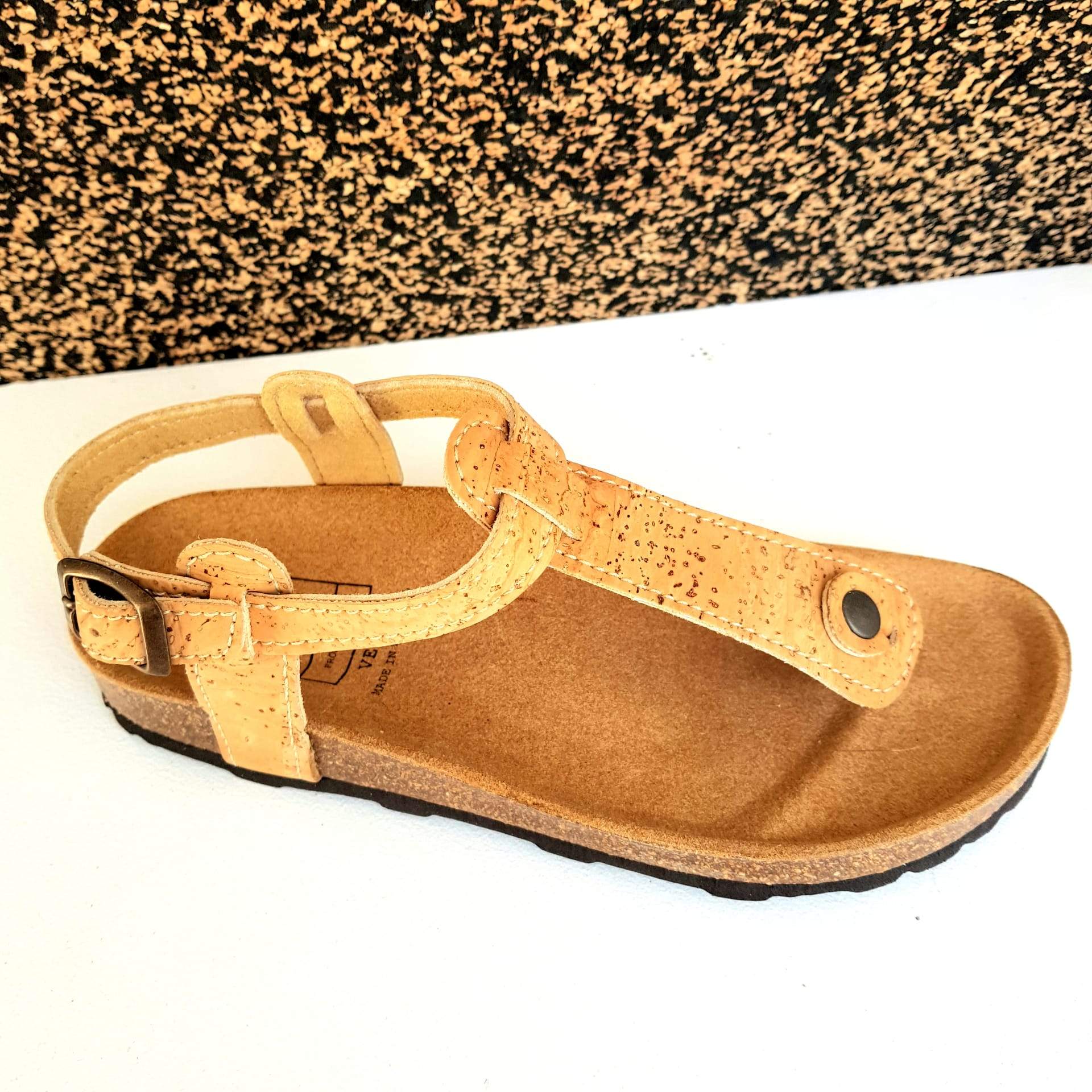 Cork sandals, cork fabric, Vegan sandals, sandals, for summer, vegan footwear, made in Portugal