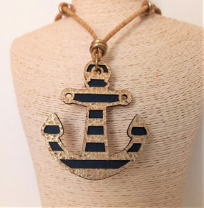 Filigree Collection | Hamsa / Anchor Cork Necklace