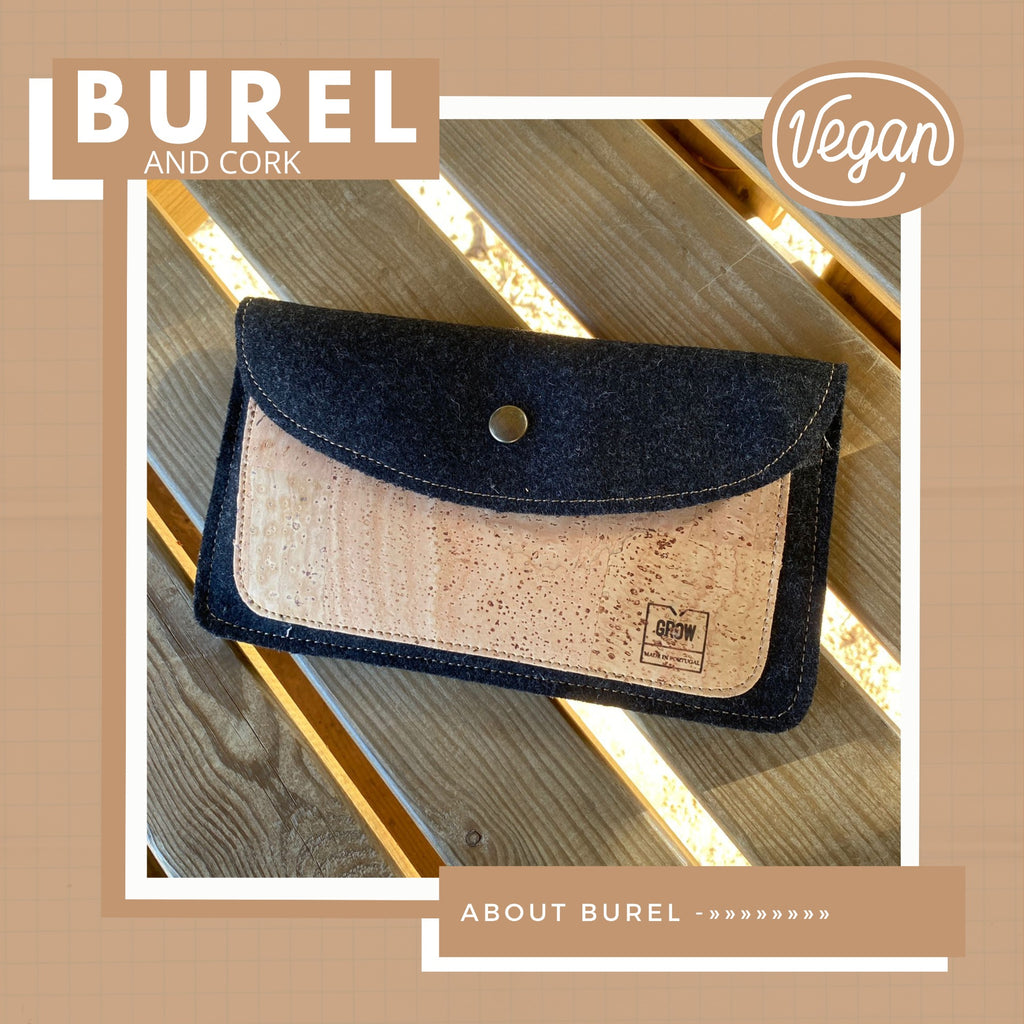 Cork and Burel Document Holder, Vegan product, made in Portugal
