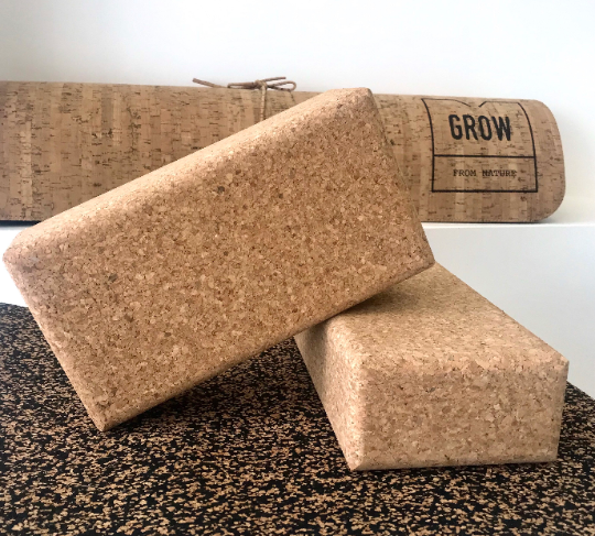 Yoga blocks made of Cork, Yoga Products, Vegan, made in Portugal – Grow  From Nature
