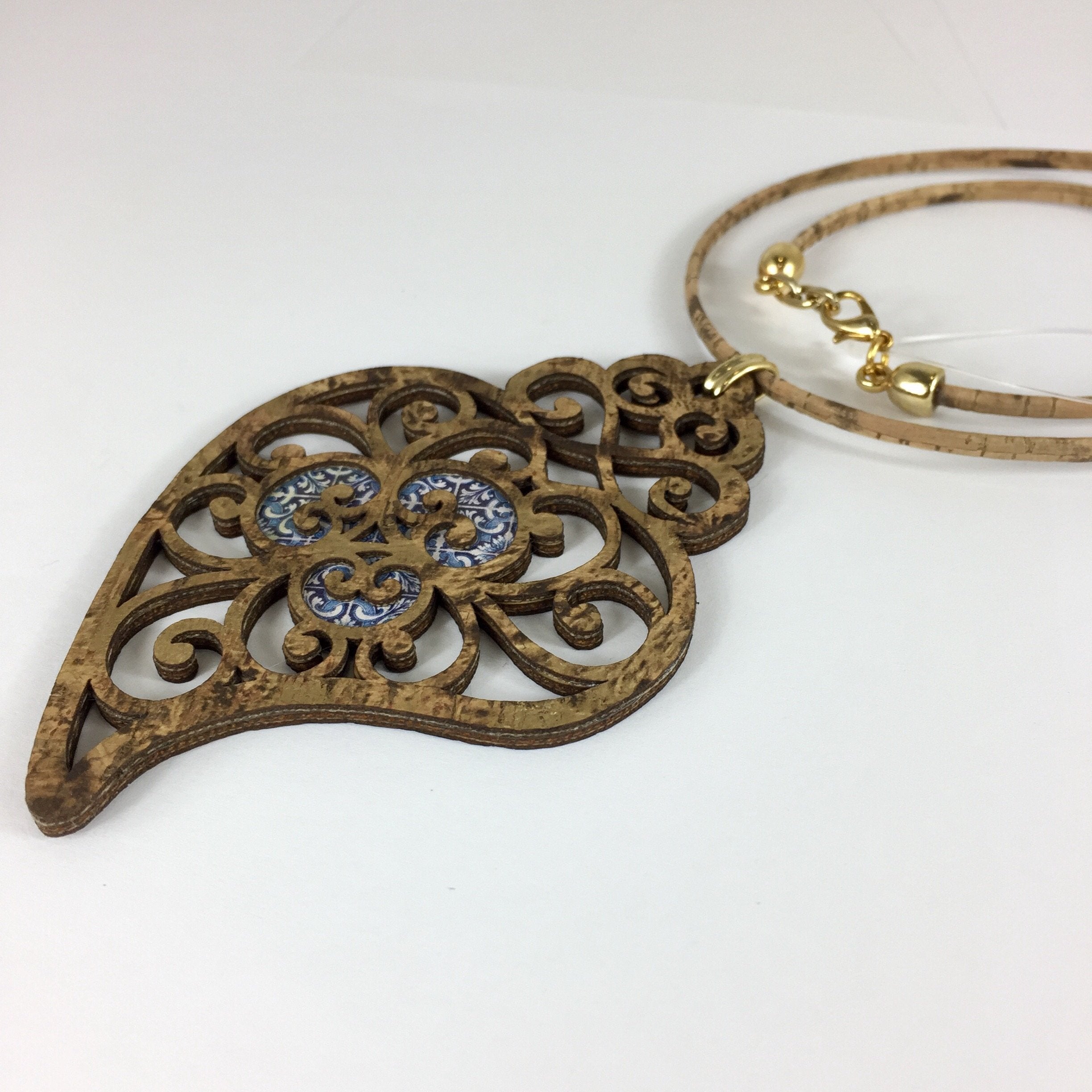 Filigree Collection | Heart Cork Necklace - Grow From Nature