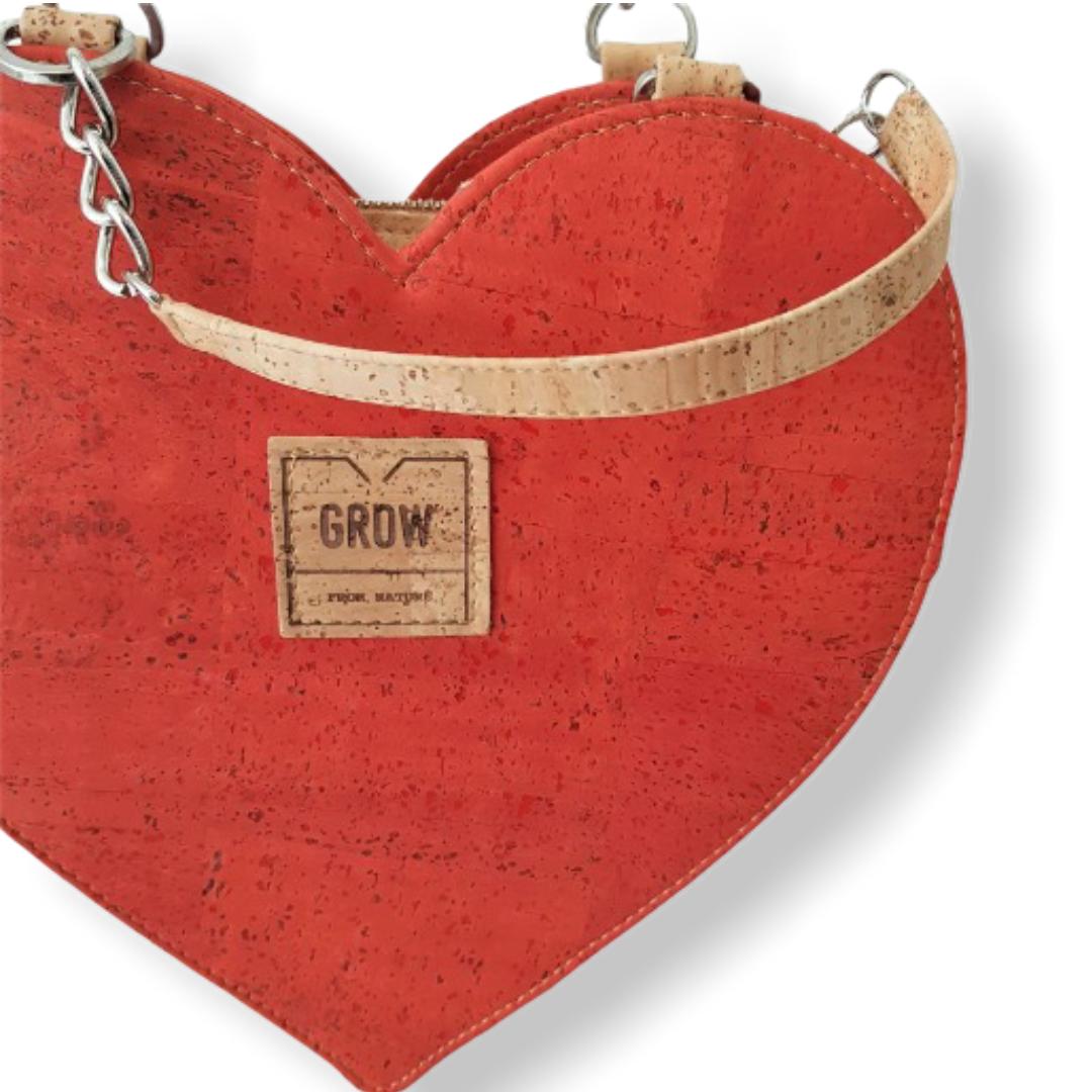 Cork Heart Shape Handbag