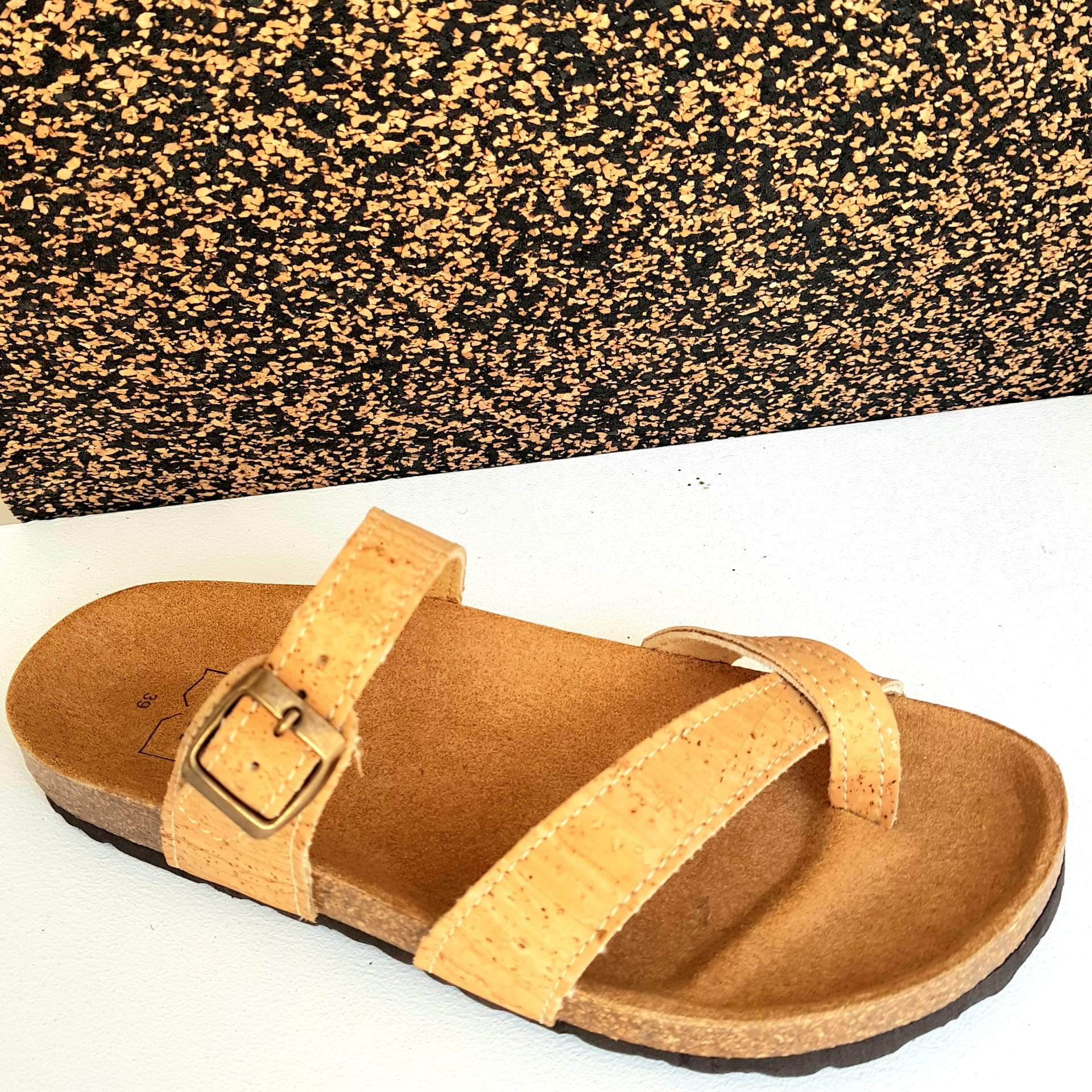 Cork sandals, cork fabric, Vegan sandals, sandals, for summer, vegan footwear, made in Portugal