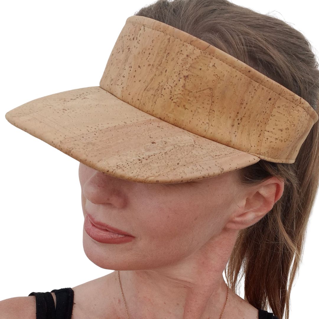 Cork Visor, Sun Hat, Vegan eco and sustainable product, adjustable , Green Products,